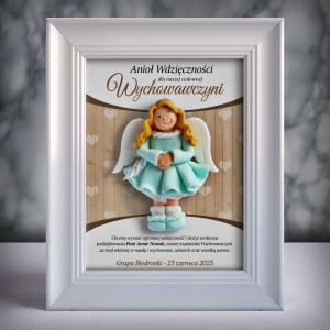Ramka z aniołkiem - prezent dla wychowawczyni na zakończenie roku