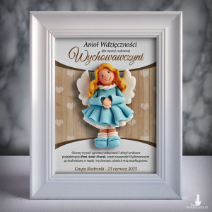 Ramka z aniołkiem - prezent dla wychowawczyni na zakończenie roku