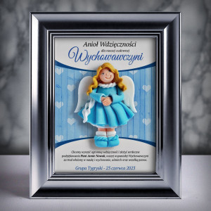 Ramka z aniołkiem - prezent dla wychowawczyni na zakończenie roku