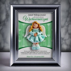 Ramka z aniołkiem - prezent dla wychowawczyni na zakończenie roku