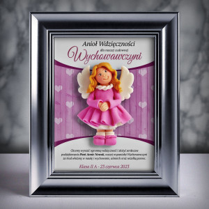 Ramka z aniołkiem - prezent dla wychowawczyni na zakończenie roku