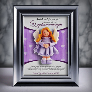 Ramka z aniołkiem - prezent dla wychowawczyni na zakończenie roku