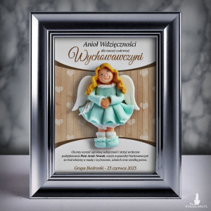 Ramka z aniołkiem - prezent dla wychowawczyni na zakończenie roku