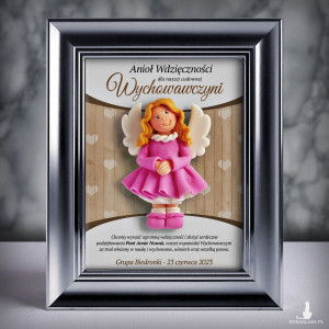 Ramka z aniołkiem - prezent dla wychowawczyni na zakończenie roku