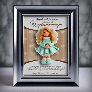 Ramka z aniołkiem - prezent dla wychowawczyni na zakończenie roku