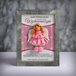 Ramka z aniołkiem - prezent dla wychowawczyni na zakończenie roku