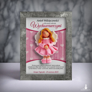 Ramka z aniołkiem - prezent dla wychowawczyni na zakończenie roku