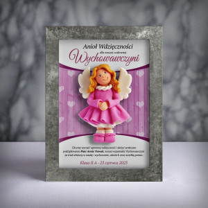 Ramka z aniołkiem - prezent dla wychowawczyni na zakończenie roku