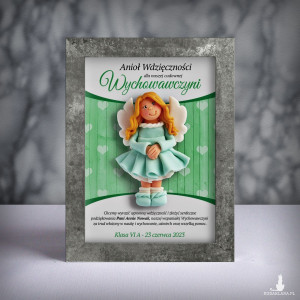 Ramka z aniołkiem - prezent dla wychowawczyni na zakończenie roku