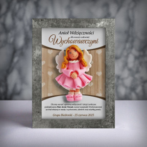 Ramka z aniołkiem - prezent dla wychowawczyni na zakończenie roku