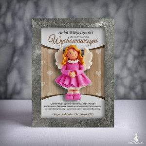 Ramka z aniołkiem - prezent dla wychowawczyni na zakończenie roku