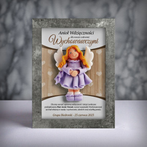 Ramka z aniołkiem - prezent dla wychowawczyni na zakończenie roku