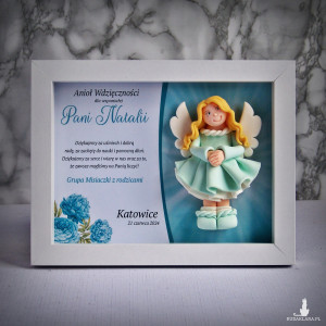 Ramka z aniołkiem - prezent dla wychowawczyni na zakończenie roku