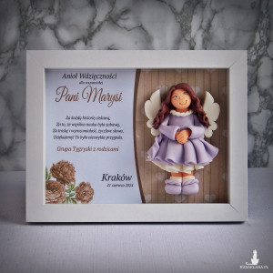 Ramka z aniołkiem - prezent dla wychowawczyni na zakończenie roku