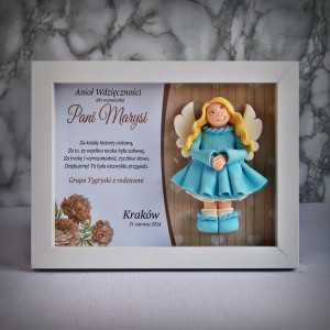 Ramka z aniołkiem - prezent dla wychowawczyni na zakończenie roku