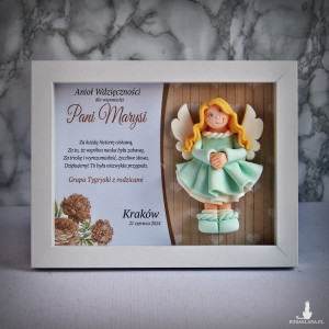Ramka z aniołkiem - prezent dla wychowawczyni na zakończenie roku