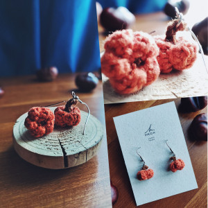 Kolczyki dynie HANDMADE