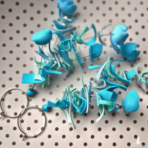 Kolczyki  kwiaty  lekkie