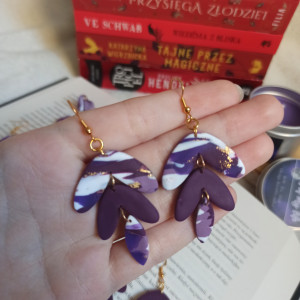 Kolczyki boho trzy listki