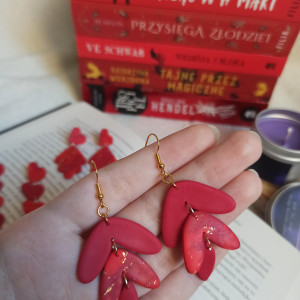 Kolczyki boho trzy listki