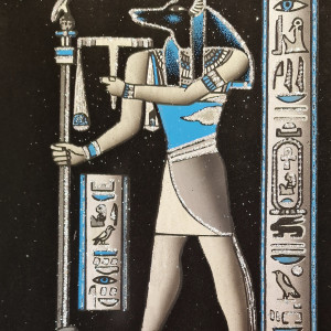 Obraz, 35x50cm, Anubis, Płótno Faraońskie, Egipt, 100% oryginalny,