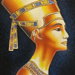 Obraz, 35x50cm, Nefertiti, Płótno Faraońskie, 100% oryginalny, Starożytny Egipt