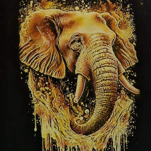 Obraz, 35x50cm, Słoń, Płótno Faraońskie, Egipt, 100% oryginalny,