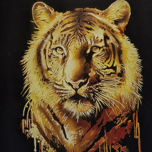 Obraz, 35x50cm, Tygrys, Płótno Faraońskie, Egipt, 100% oryginalny,