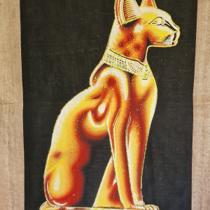 Papirus, Egipski Kot, 65x90cm, Oryginalny 100%, Egipt, Obraz, papier papirusowy