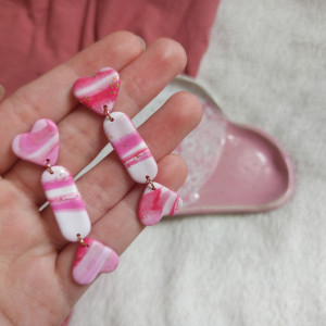 Kolczyki sztyfty cukierki