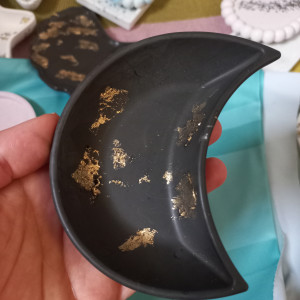 Podstawka na bizuterie i stożek na pierścionki gips polimerowy