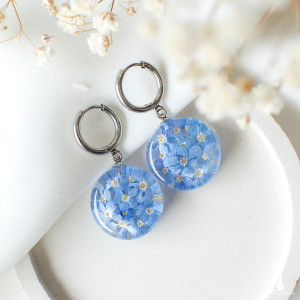 Kolczyki z niezapominajkami