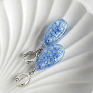 Kolczyki z niezapominajkami