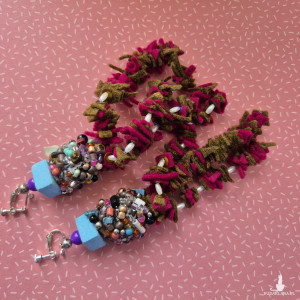 Klipsy boho bardzo bujne