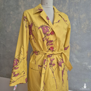 płaszcz damski żółty wiosenno letni
