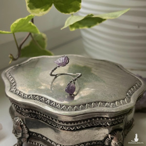 podwójny pierścionek AMETYST stal chirurgiczna