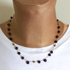 Naszyjnik recznie robiony na szydełku noc kairu