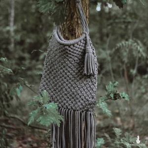 Torba na ramię boho z frędzlami (makrama)