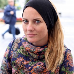 opaska sportowa dzianinowa szeroka