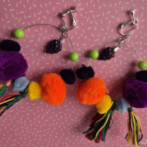 Klipsy koła pompony