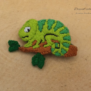 Broszka- kameleon