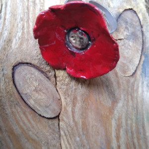 Pierścionek regulowany - mak