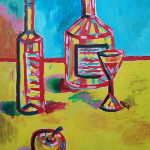 obraz olejny kolorowy martwa natura