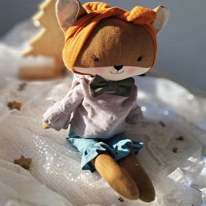 maskotka lisiczka lniana Ewunia