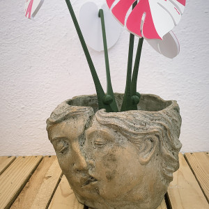 Różowa wieczna monstera - podkładki pod kubki