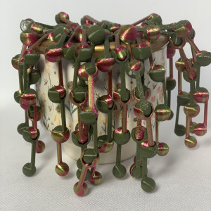 Wieczny starzec Senecio rowleyanus różowo zielony