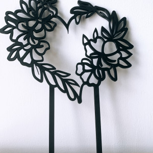 Ozdobna podpora do kwiatów kwiatowe serce podpórka ozdoba roślin