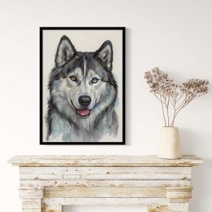 Plakat fine art Malamut / Husky
