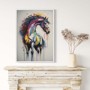 Plakat fine art Akwarelowy Koń