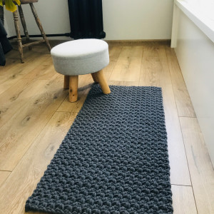 Dywan prostokątny z sznurka bawełnianego 40x60cm.